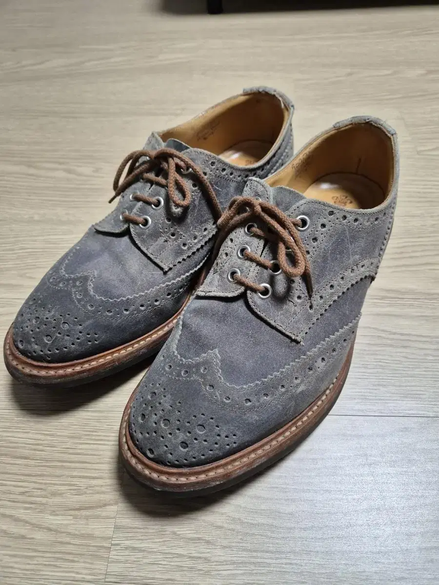 Tricker's 트리커즈 스웨이드 브로그 더비 UK8